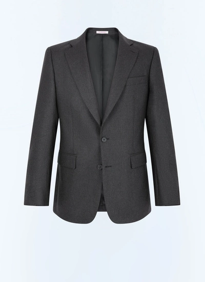 Men's green certified wool flannel jacket Fursac - V3FEXU-EC29-H011