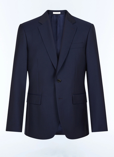 Men's blue, navy blue virgin wool jacket Fursac - V2AIDO-AC81-31