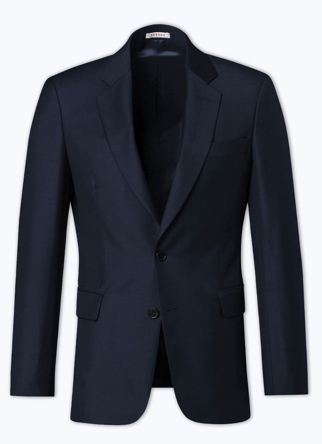Men's blue, navy blue virgin wool jacket Fursac - V3AXUN-AC80-31