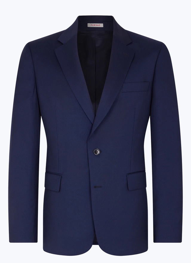 Men's blue, navy blue virgin wool serge jacket Fursac - V3AXUN-B570-31