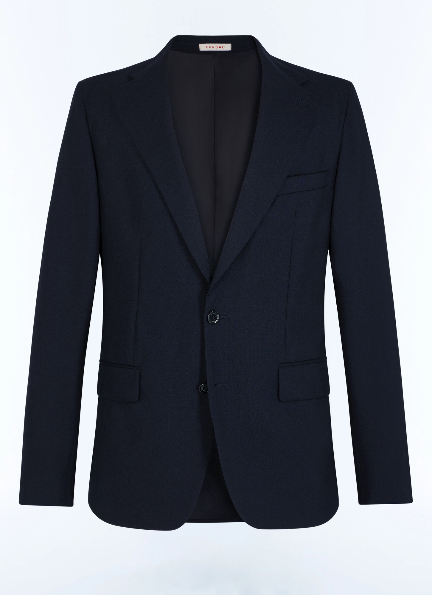 Men's blue, navy blue certified virgin wool canvas jacket Fursac - V3EDAF-BV01-30