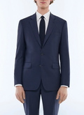 Fitted checked wool canvas jacket - V3EVIP-EC35-D030