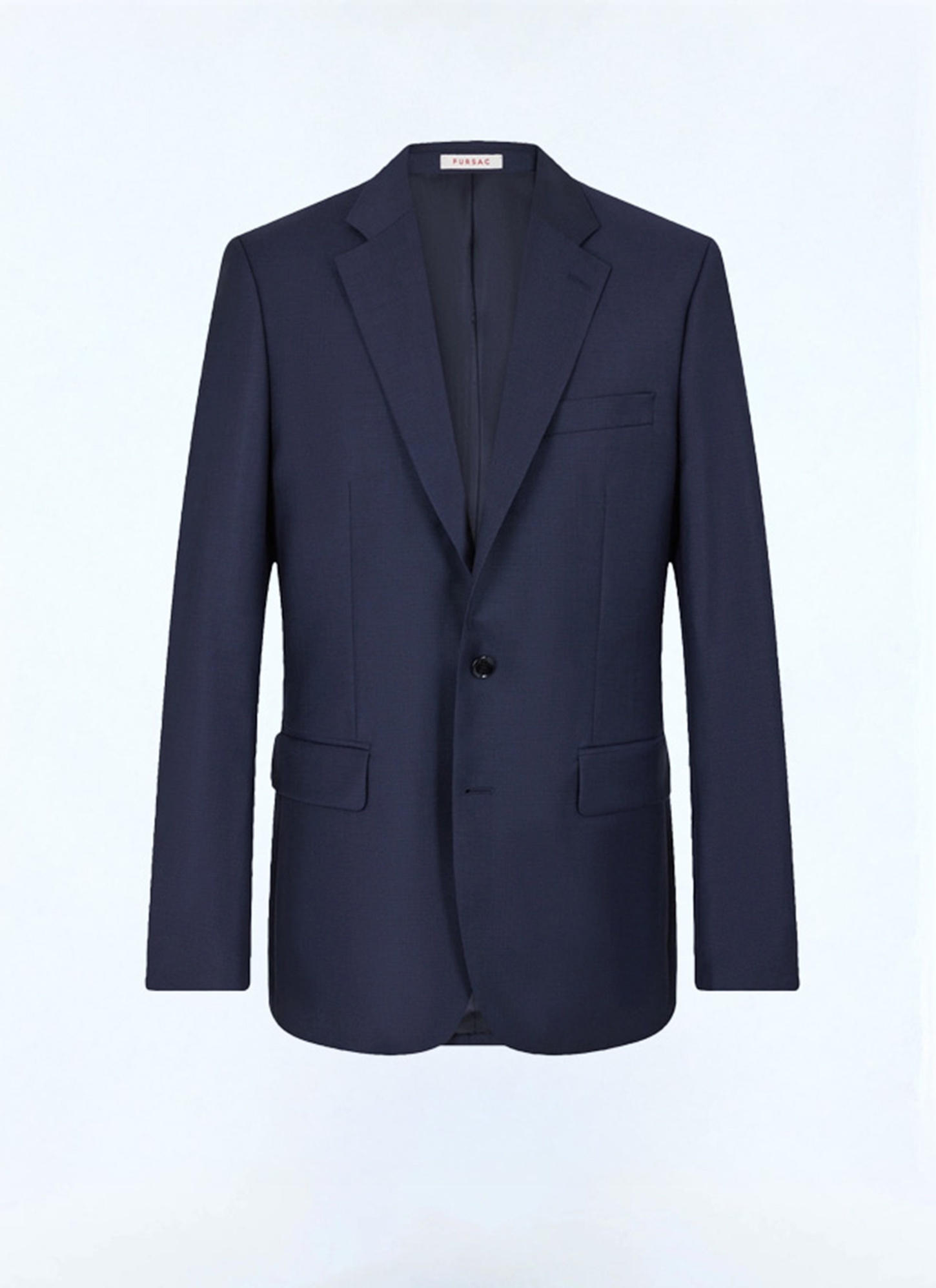 Men's blue, navy blue certified wool canvas jacket Fursac - V3EVIP-EC35-D030