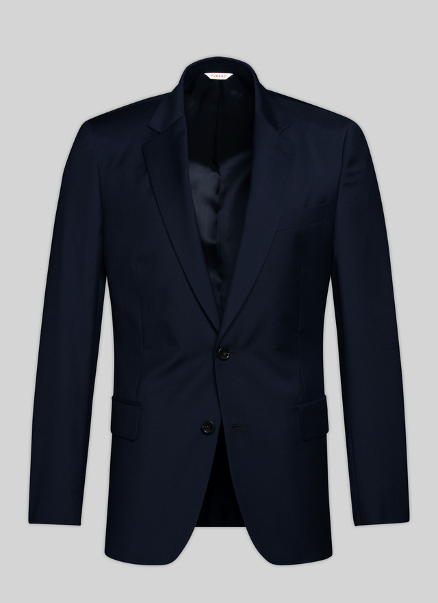 Men's blue, navy blue virgin wool jacket Fursac - V3VOXA-VC01-30