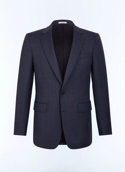 Men's blue, navy blue main fabric: 100% virgin woolunder collar: 80% polyester, 20% viscosebody lining: 100% viscosesleeve lining: 57% viscose, 41% acetate, 2% cupro jacket Fursac - V3FOXA-LC08-D030