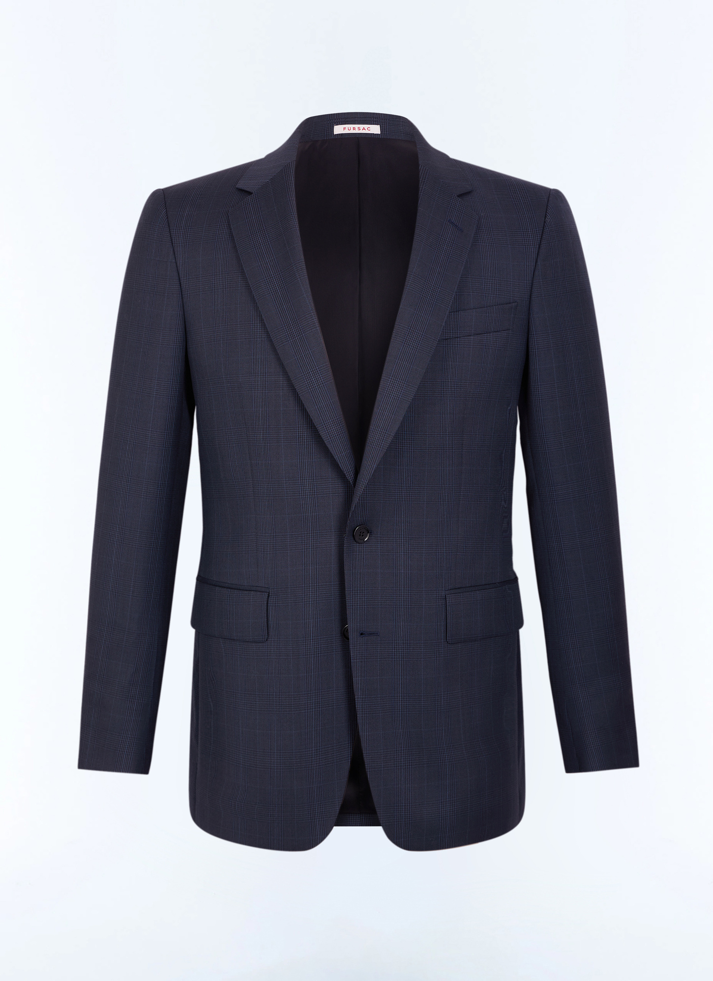 Men's blue, navy blue main fabric: 100% virgin woolunder collar: 80% polyester, 20% viscosebody lining: 100% viscosesleeve lining: 57% viscose, 41% acetate, 2% cupro jacket Fursac - V3FOXA-LC08-D030