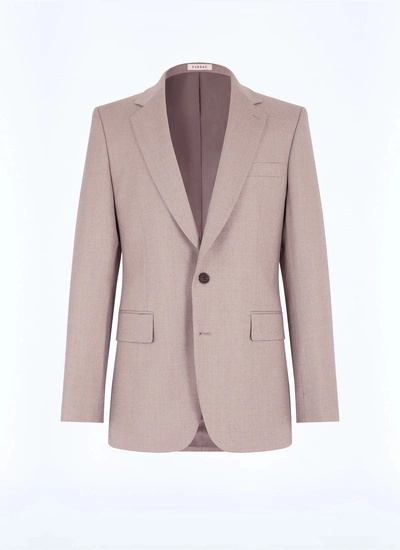 Men's brown certified virgin wool flannel jacket Fursac - V3FOXA-GC17-A008