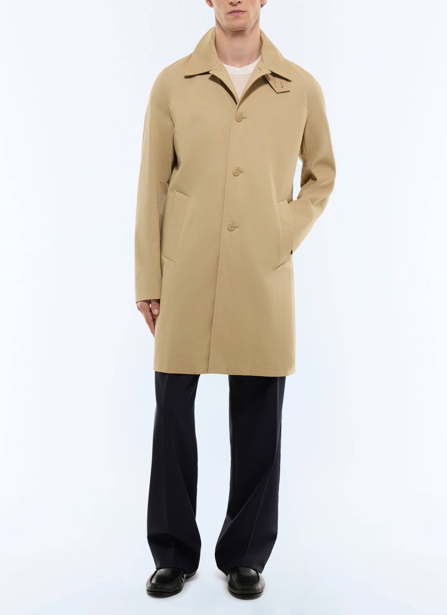 Men's jacket beige water-repellent organic cotton serge Fursac - M3JUSH-JM01-A008