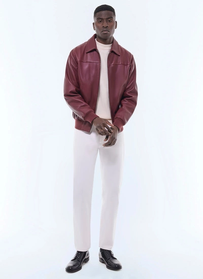 Men's burgundy jacket Fursac - M3GRED-GL01-C014