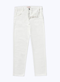 Pantalon 5 poches en serge de coton blanc - 22EP3VLAP-VX15/01