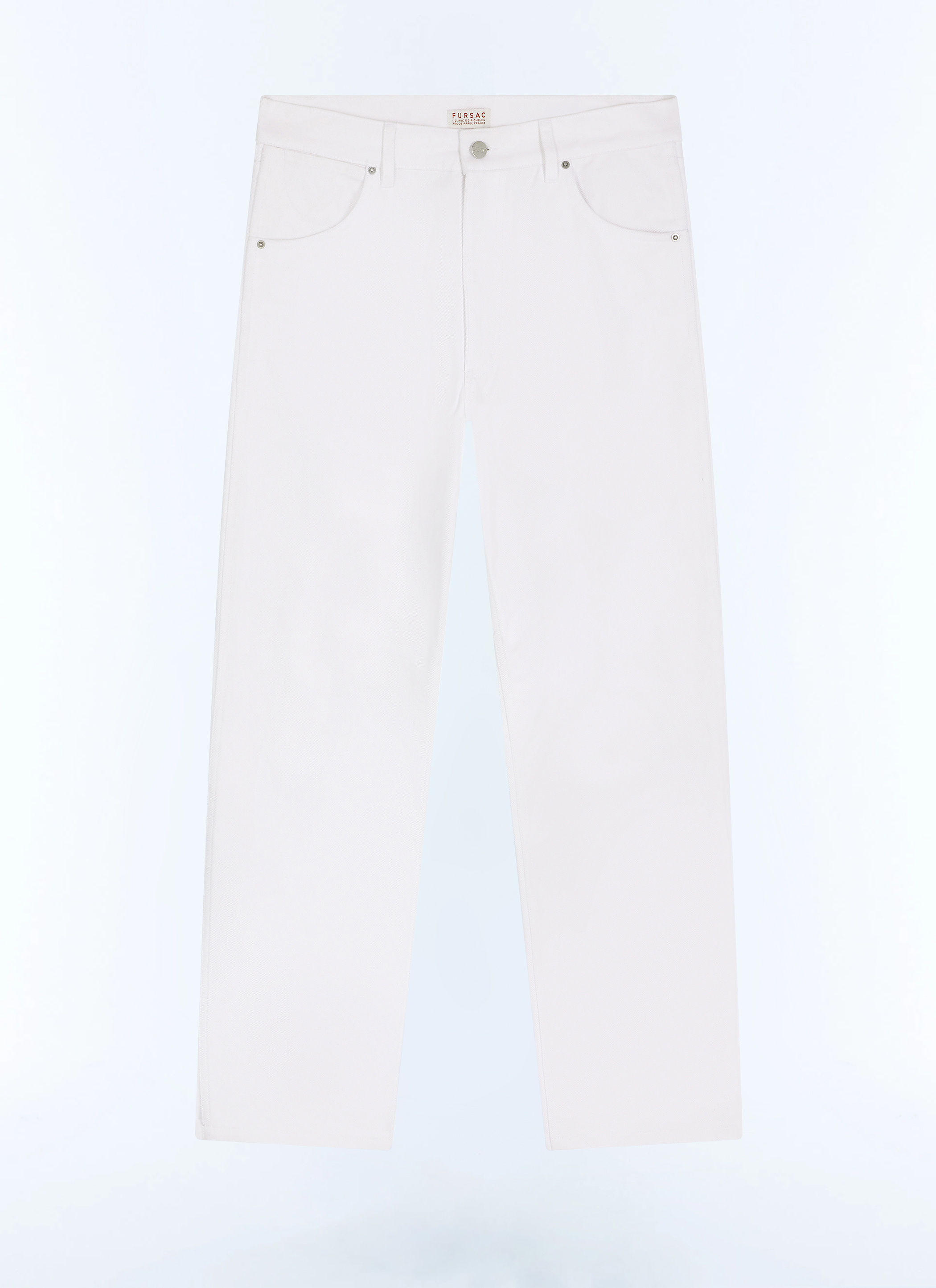 FURSAC - Pantalon 5 poches en twill de coton - Homme - Taille 36 - Blanc