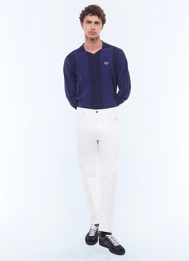 Jean homme blanc twill de coton Fursac - P3ELAP-EP11-A001