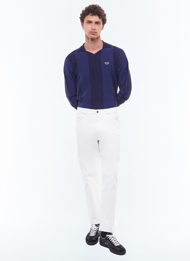 Jean homme blanc twill de coton Fursac - P3ELAP-EP11-A001