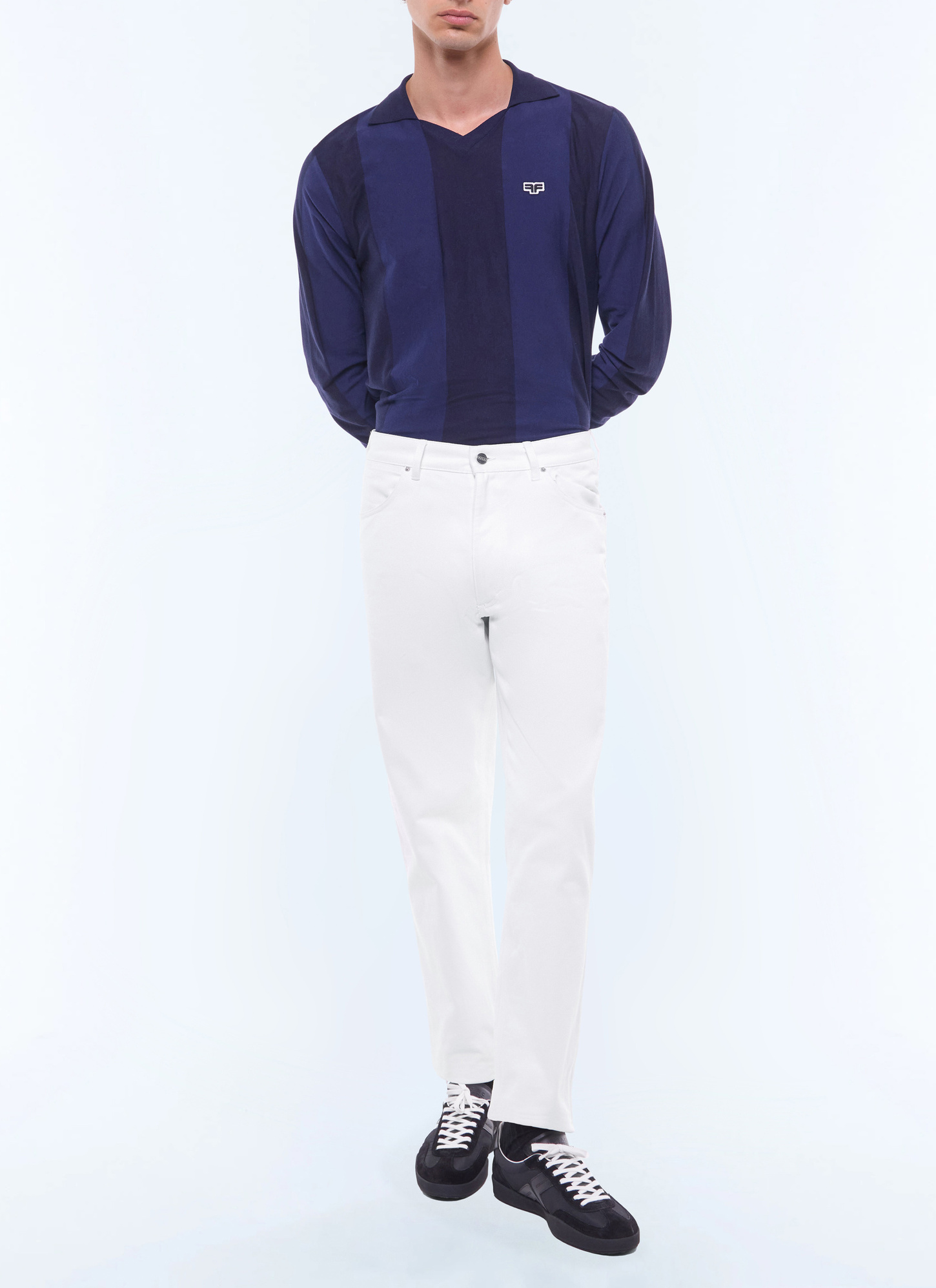 Jean homme blanc twill de coton Fursac - P3ELAP-EP11-A001