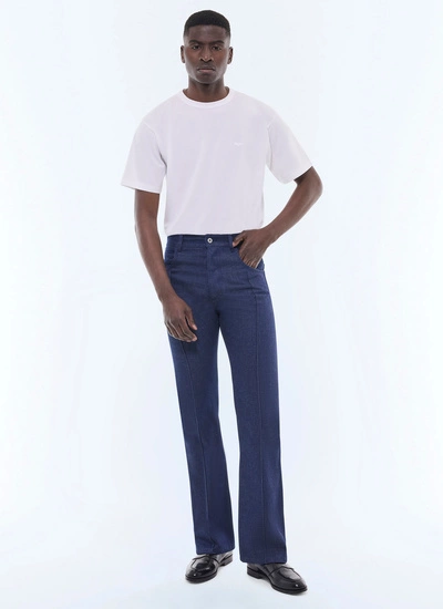 Jean homme bleu brut coton et lin Fursac - P3GFEL-EP12-D033