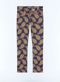 Pantalon 5 poches en coton à paisley - P3JOBA-JP10-L003