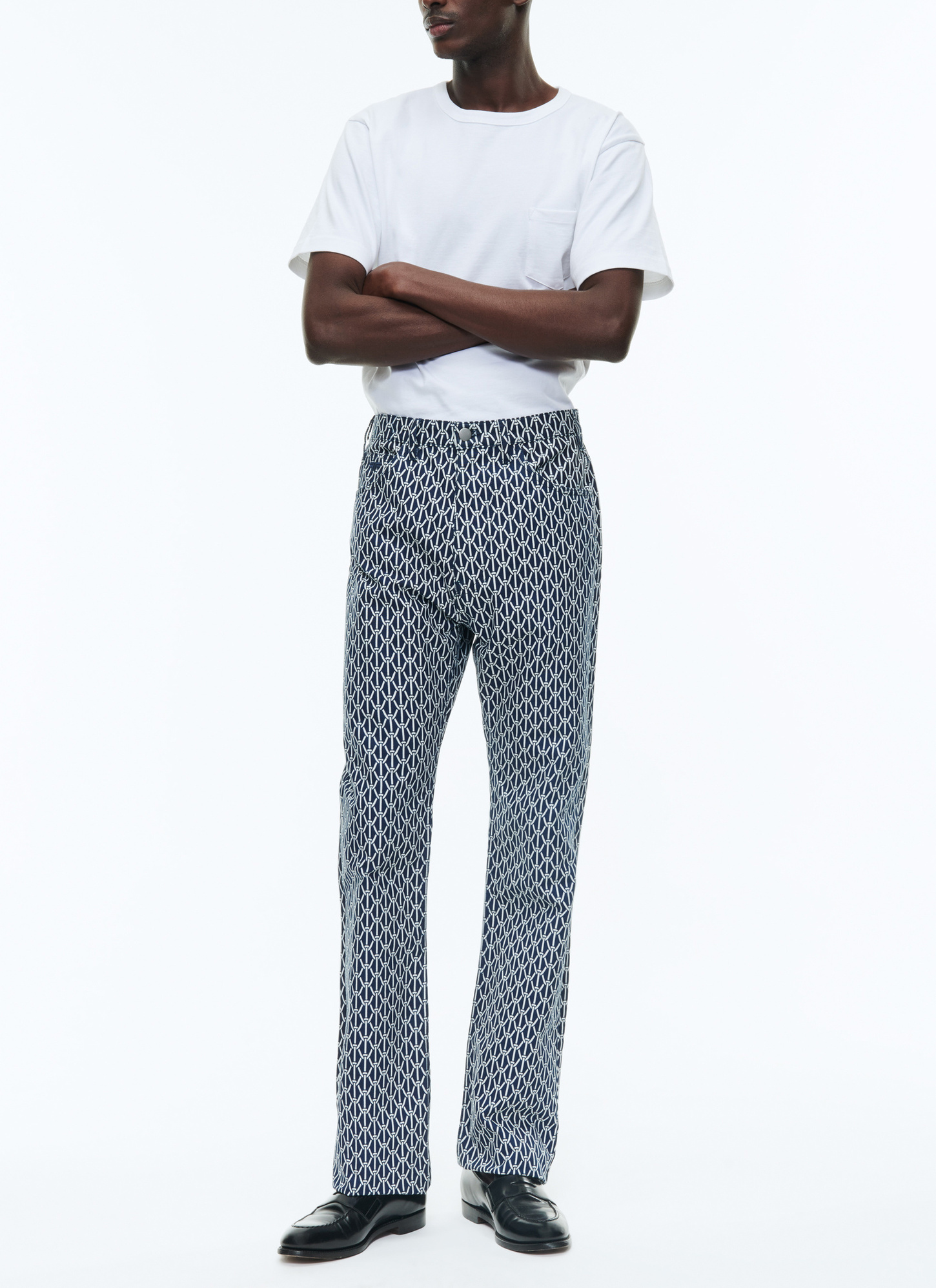 Jean homme bleu marine serge de coton Fursac - P3VLAP-DX02-D030