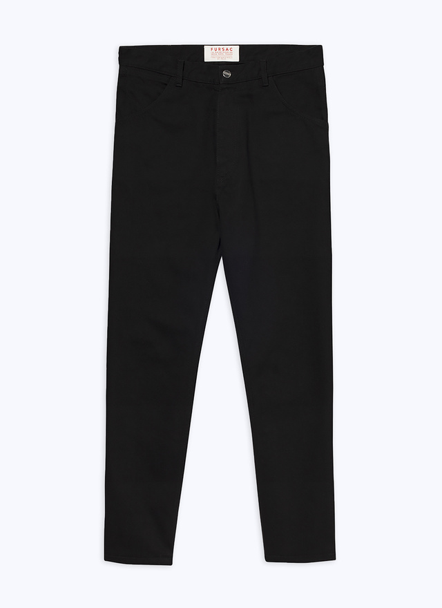 Jean homme Fursac - Pantalon 5 poches en serge de coton noir noir 22EP3VLAP-VX17/20