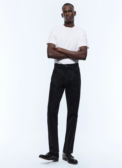 Jean homme noir twill de coton Fursac - P3ELAP-EP11-B020