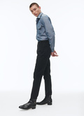 Pantalon 5 poches en serge de coton noir - P3VLAP-VX17-20