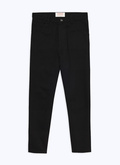Black cotton serge 5-pocket trousers - P3VLAP-VX17-20