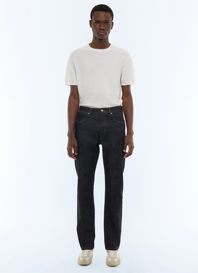 Men's jeans indigo blue organic cotton denim Fursac - P3JEAN-JP30-D033