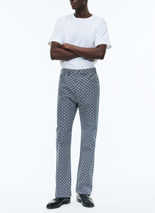 Men's jeans navy blue cotton serge Fursac - P3VLAP-DX02-D030