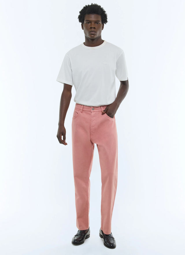 Men's jeans pink cotton twill Fursac - P3ELAP-FP20-F006