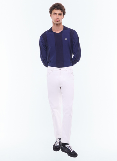 Men's jeans white cotton twill Fursac - P3ELAP-EP11-A001