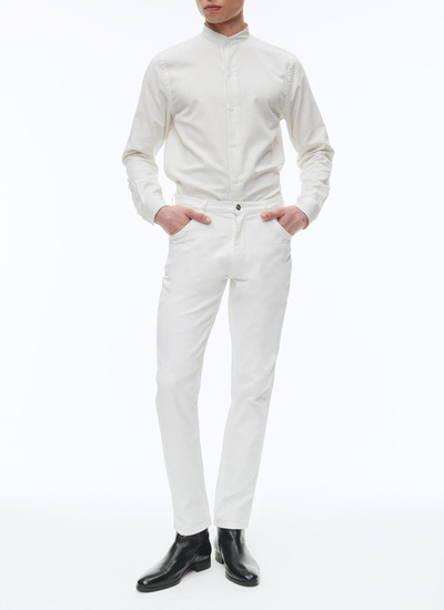 Men's jeans white cotton denim serge Fursac - P3VLAP-VX15-01