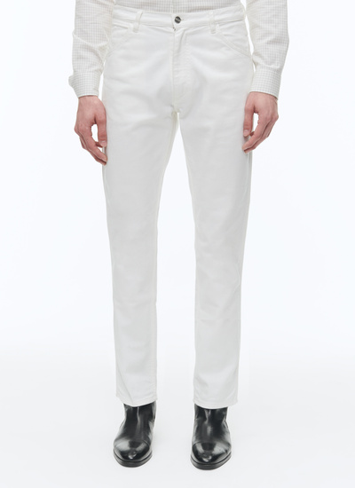 Men's jeans white cotton denim serge Fursac - P3VLAP-VX15-01