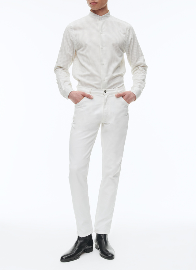 Men's jeans white cotton denim serge Fursac - P3VLAP-VX15-01