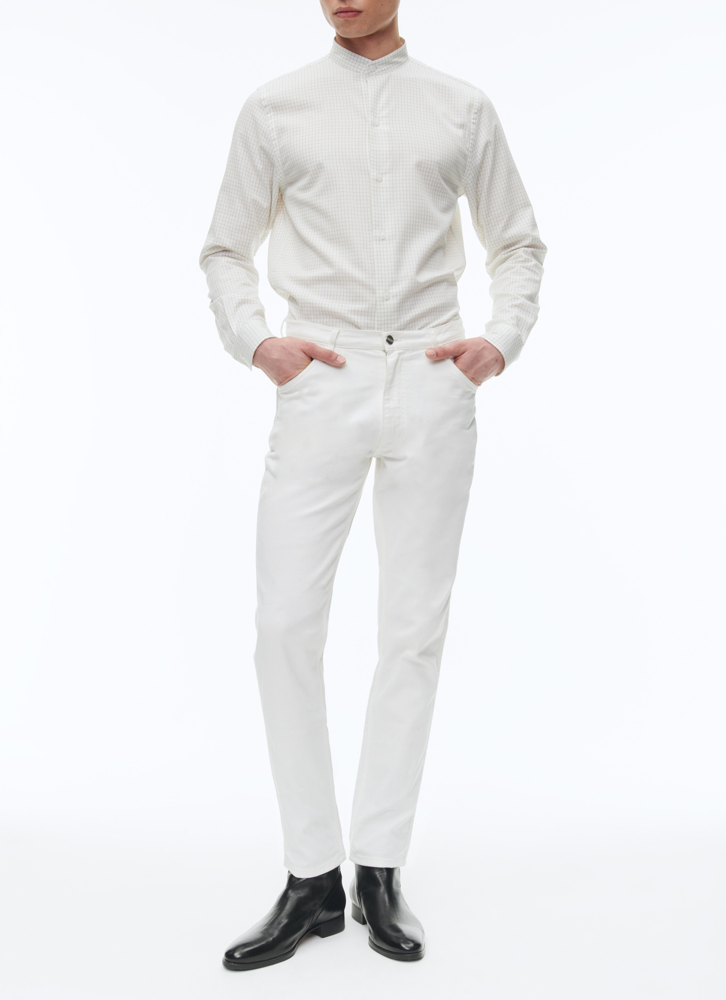 Men's jeans white cotton denim serge Fursac - P3VLAP-VX15-01