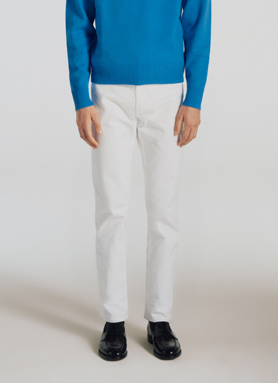 Men's jeans white cotton denim Fursac - PERP3OROK-NX20/01