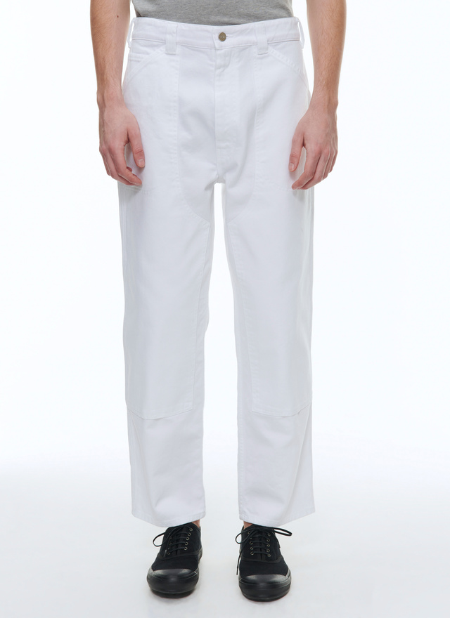 Men's jeans white cotton twill Fursac - 23EP3BLUE-BP06/01