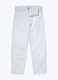 White cotton twill cargo pants - 23EP3BLUE-BP06/01