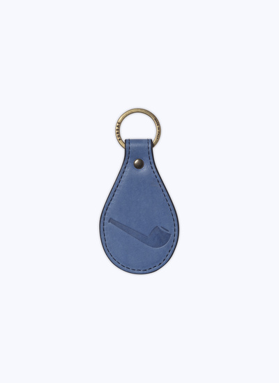 Men's key rings blue leather Fursac - 23EB3VCLE-BB06/37
