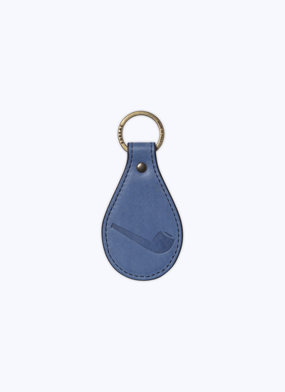 Men's key rings blue leather Fursac - B3VCLE-BB06-37