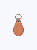 Pink leather key fob with footstep pattern - 23EB3VCLE-BB05/70
