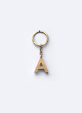 Brass "A" letter key fob - B3CLEA-AB01-92