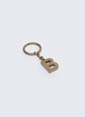 Brass "B" letter key fob - B3CLEB-AB01-92