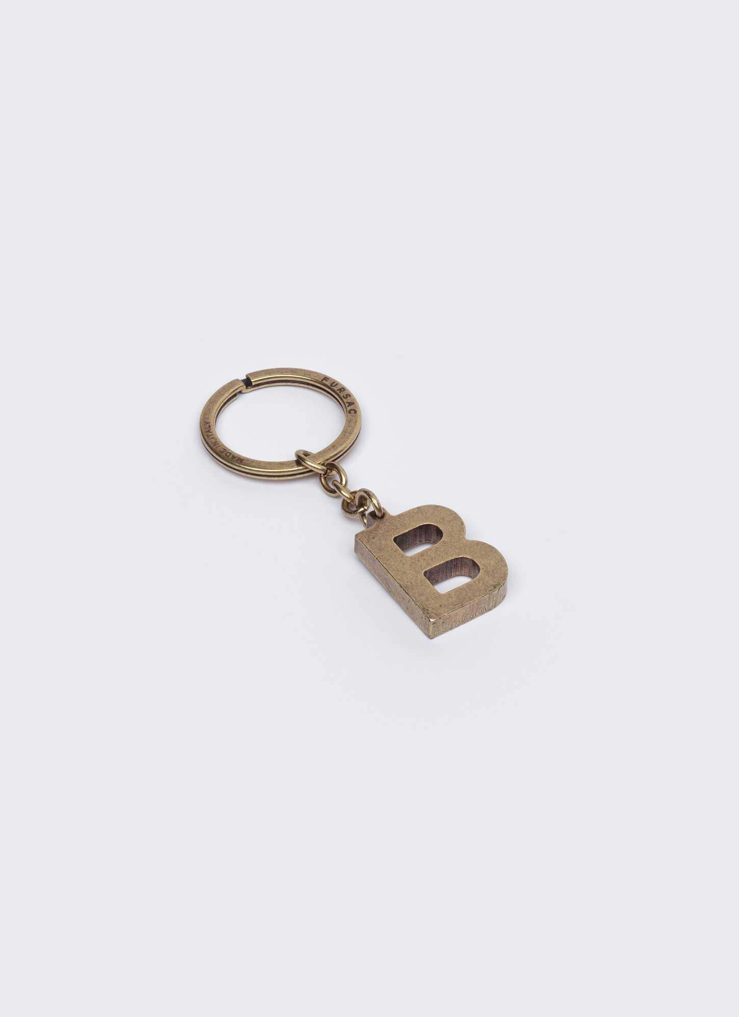 Men's key rings golden brass brass Fursac - B3CLEB-AB01-92