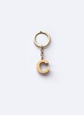 Brass "C" letter key fob - B3CLEC-AB01-92