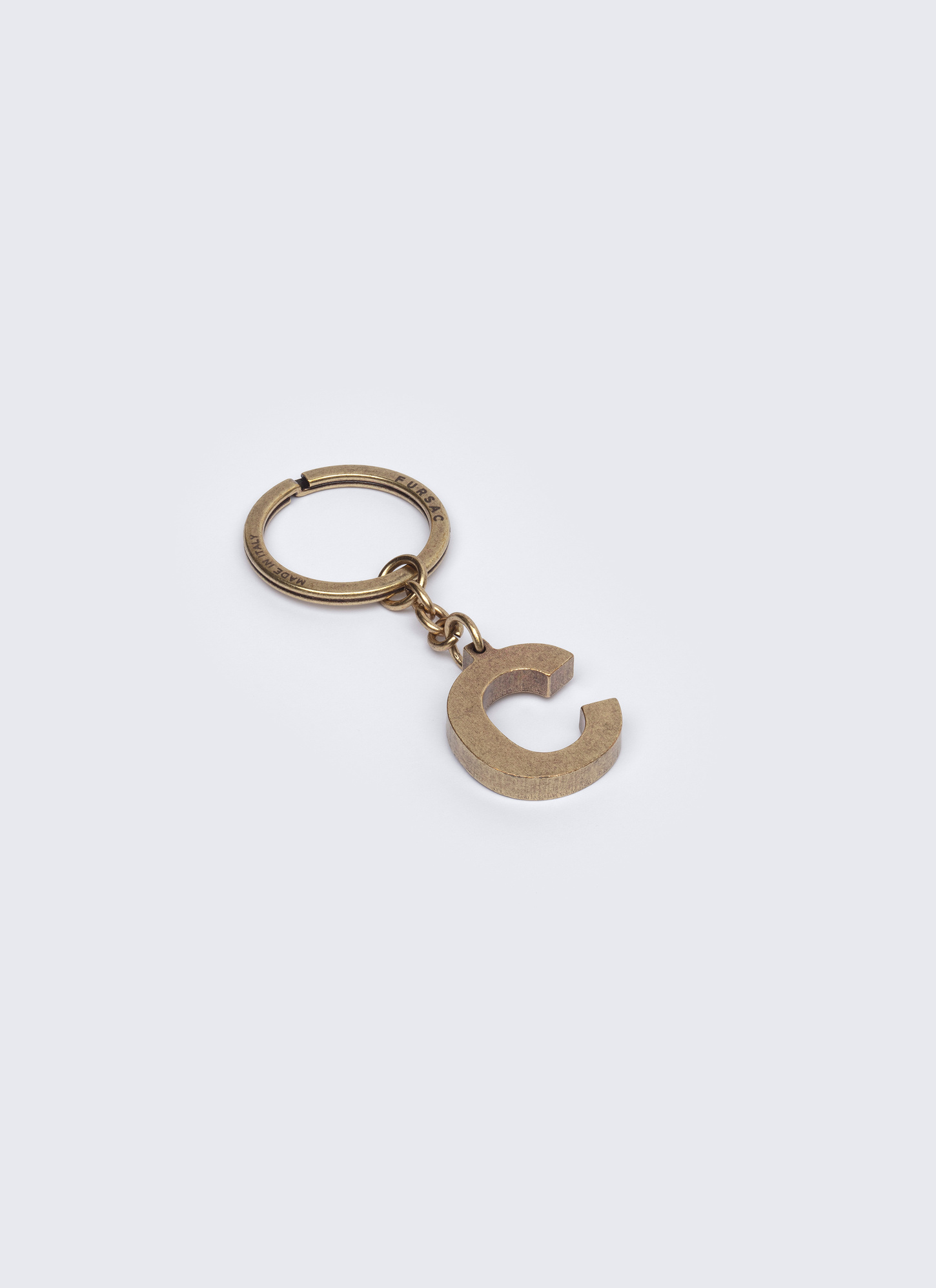 Men's key rings golden brass brass Fursac - B3CLEC-AB01-92