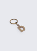 Brass "D" letter key fob - B3CLED-AB01-92
