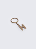 Brass "H" letter key fob - B3CLEH-AB01-92
