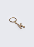 Brass "K" letter key fob - B3CLEK-AB01-92