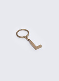 Brass "L" letter key fob - B3CLEL-AB01-92