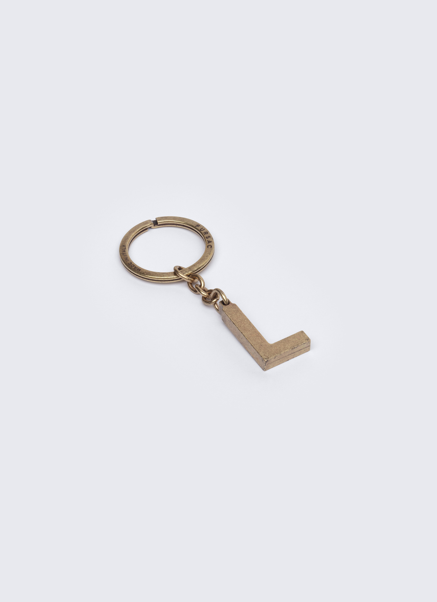 Men's key rings golden brass brass Fursac - B3CLEL-AB01-92