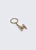 Brass "M" letter key fob - B3CLEM-AB01-92